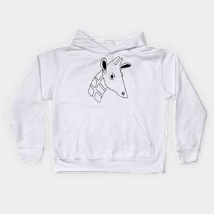 Giraffe Funny Novelty Cartoon Hand Drawing Kids Hoodie